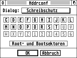 Hddrconf, Schreibschutz