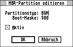 Editieren von MBR-Partitionsdaten