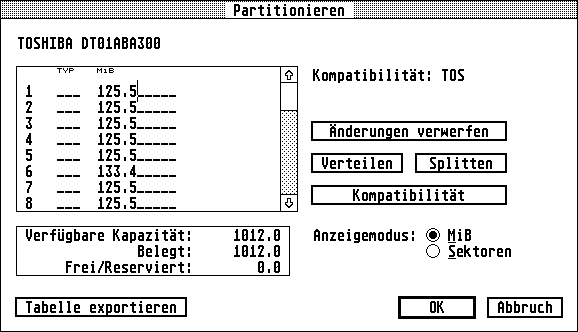 Partitionieren