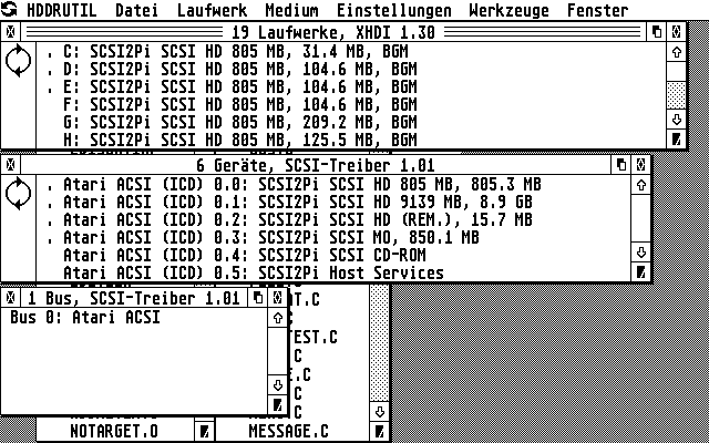 SCSI2Pi with a MegaSTE