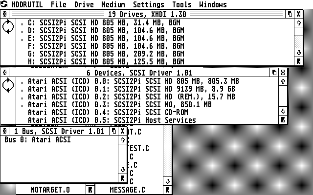 SCSI2Pi with a MegaSTE